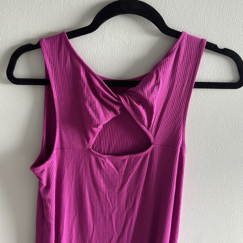 Loft Twist Back Ribbed Dress - Picture 3 of 5